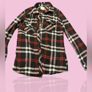 Ci Sono Black and Red Plaid shirt
